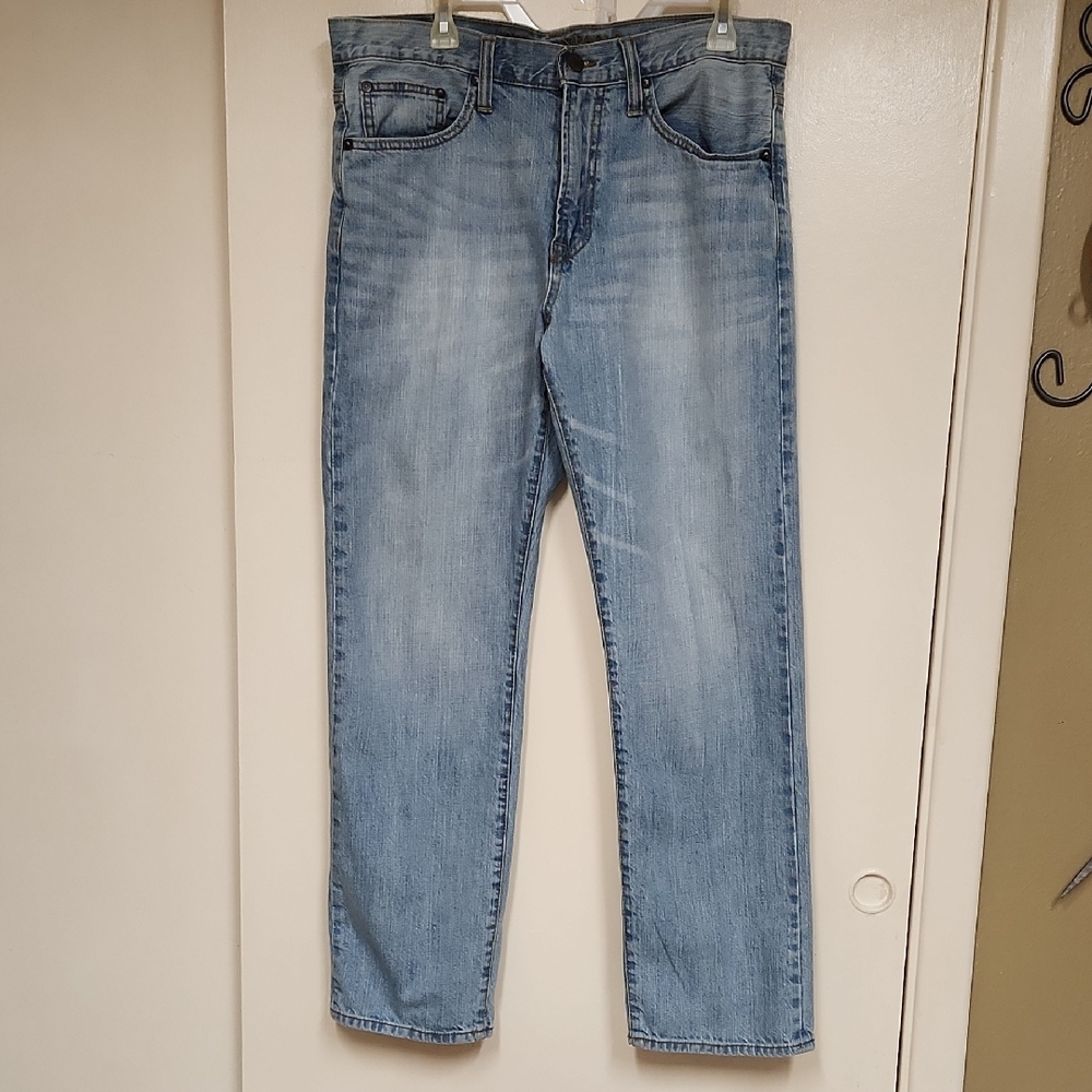 American Eagle Outfitters Blue Straight-Leg Jeans Classic Style